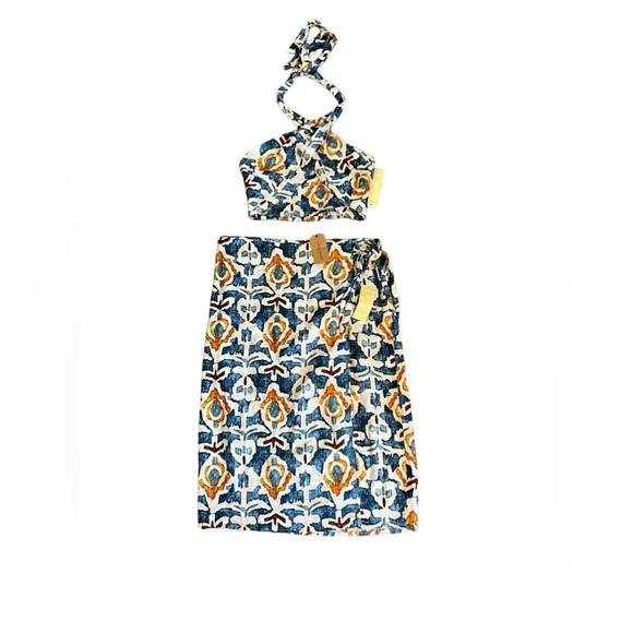 NWT Christian Siriano Twist Front Halter Top & Maxi Skirt‎ Size Medium - Picture 1 of 6